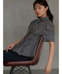 【POLO BCS】タイ付ボリュームスリーブシャツ