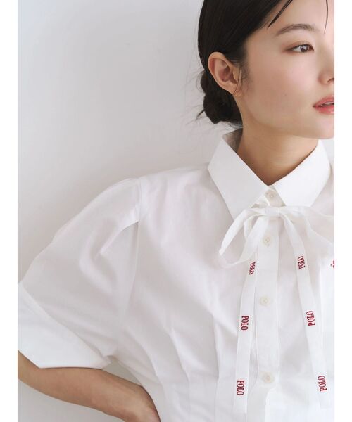POLO BCS（ポロ ビーシーエス）の「【POLO BCS】タイ付ボリュームスリーブシャツ（シャツ/ブラウス・レディース・ブラック/ブルー/オフホワイト/ピンク・MEDIUM）」の11枚目の写真