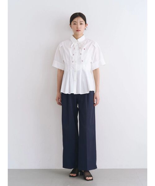POLO BCS（ポロ ビーシーエス）の「【POLO BCS】タイ付ボリュームスリーブシャツ（シャツ/ブラウス・レディース・ブラック/ブルー/オフホワイト/ピンク・MEDIUM）」の14枚目の写真