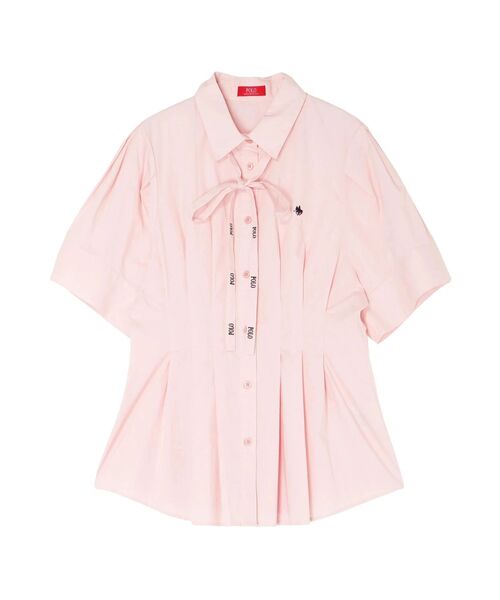 POLO BCS（ポロ ビーシーエス）の「【POLO BCS】タイ付ボリュームスリーブシャツ（シャツ/ブラウス・レディース・ブラック/ブルー/オフホワイト/ピンク・MEDIUM）」の5枚目の写真