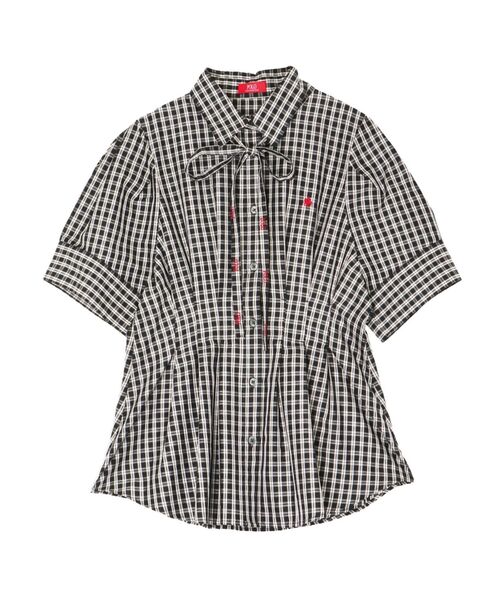 POLO BCS（ポロ ビーシーエス）の「【POLO BCS】タイ付ボリュームスリーブシャツ（シャツ/ブラウス・レディース・ブラック/ブルー/オフホワイト/ピンク・MEDIUM）」の7枚目の写真