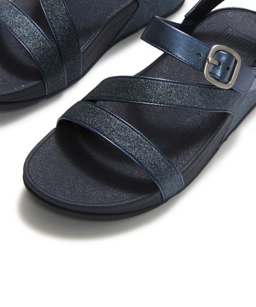 fitflop（フィットフロップ）の「SKINNY II GLITTERDUST Z-STRAP SANDALS / SKINNY II グリッターダスト Zストラップ サンダル（サンダル・レディース・ブラック×シルバー/ダークネイビー・US6/US7/US8/US5）」の9枚目の写真