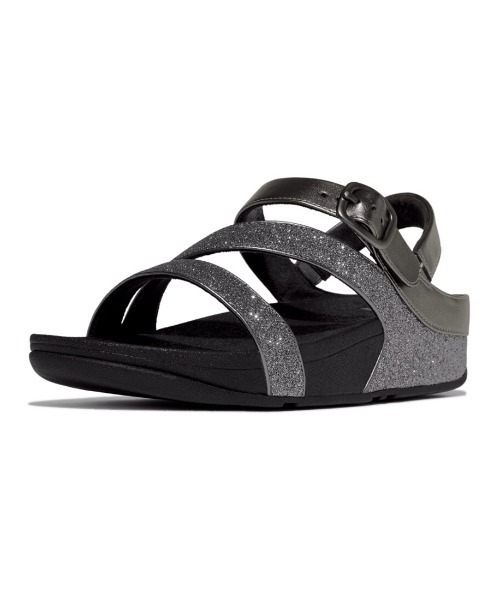 fitflop（フィットフロップ）の「SKINNY II GLITTERDUST Z-STRAP SANDALS / SKINNY II グリッターダスト Zストラップ サンダル（サンダル・レディース・ブラック×シルバー/ダークネイビー・US6/US7/US8/US5）」の3枚目の写真