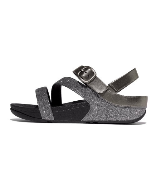 fitflop（フィットフロップ）の「SKINNY II GLITTERDUST Z-STRAP SANDALS / SKINNY II グリッターダスト Zストラップ サンダル（サンダル・レディース・ブラック×シルバー/ダークネイビー・US6/US7/US8/US5）」の4枚目の写真