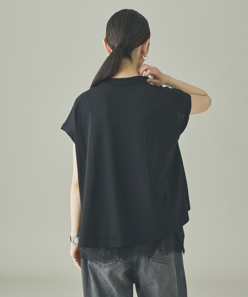 Curensology(カレンソロジー)の「Curensology(カレンソロジー)/レイヤードレースニットプルオーバー(ニット/セーター・レディース・グレー/ブラック/ホワイト・FREE)」の19枚目の写真