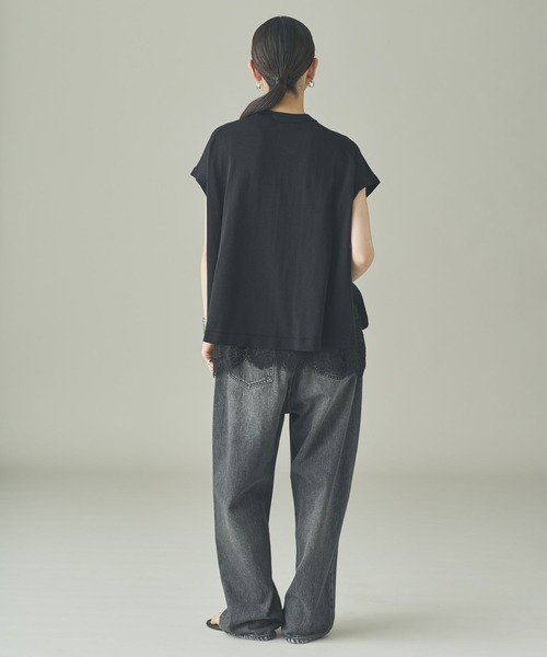 Curensology(カレンソロジー)の「Curensology(カレンソロジー)/レイヤードレースニットプルオーバー(ニット/セーター・レディース・グレー/ブラック/ホワイト・FREE)」の22枚目の写真