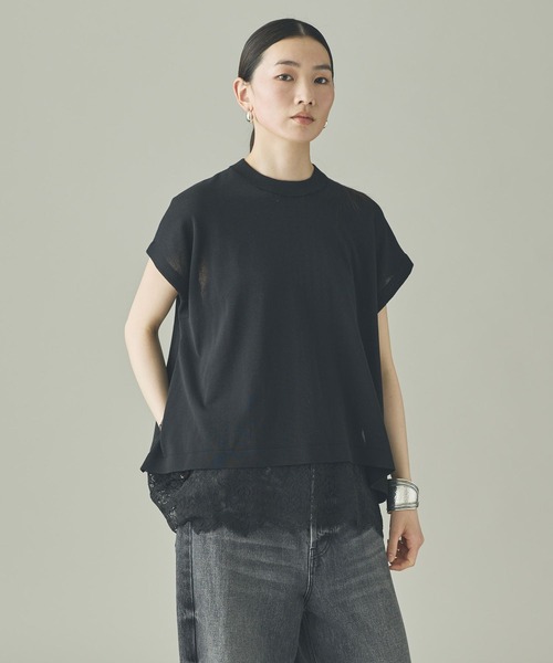 Curensology(カレンソロジー)の「Curensology(カレンソロジー)/レイヤードレースニットプルオーバー(ニット/セーター・レディース・グレー/ブラック/ホワイト・FREE)」の17枚目の写真