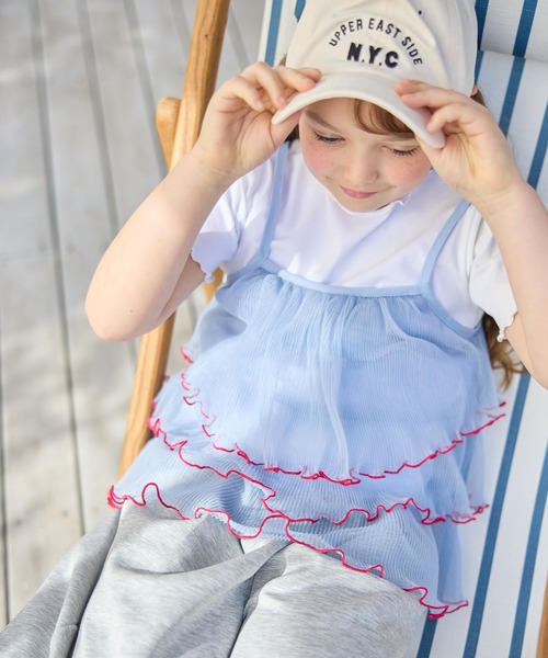 Piet(ピエット)の「チュールビスチェ&メローTセット(Tシャツ/カットソー・キッズ・オフホワイト/サックスブルー・100/130/120/110)」の17枚目の写真