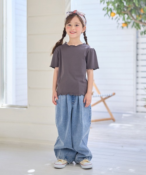 Piet(ピエット)の「チュールビスチェ&メローTセット(Tシャツ/カットソー・キッズ・オフホワイト/サックスブルー・100/130/120/110)」の14枚目の写真