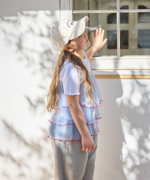 Piet(ピエット)の「チュールビスチェ&メローTセット(Tシャツ/カットソー・キッズ・オフホワイト/サックスブルー・100/130/120/110)」の21枚目の写真