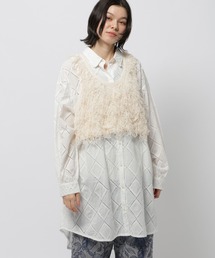 niko and... | 刺繍チュニックシャツワンピース(チュニック)