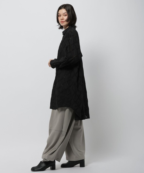 niko and...（ニコアンド）の「刺繍チュニックシャツワンピース（チュニック・レディース・ブラック/ブルー/オフホワイト・FREE）」の9枚目の写真