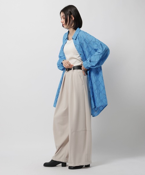 niko and...（ニコアンド）の「刺繍チュニックシャツワンピース（チュニック・レディース・ブラック/ブルー/オフホワイト・FREE）」の11枚目の写真