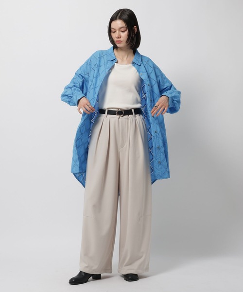 niko and...（ニコアンド）の「刺繍チュニックシャツワンピース（チュニック・レディース・ブラック/ブルー/オフホワイト・FREE）」の12枚目の写真