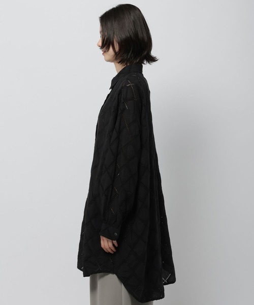 niko and...（ニコアンド）の「刺繍チュニックシャツワンピース（チュニック・レディース・ブラック/ブルー/オフホワイト・FREE）」の15枚目の写真