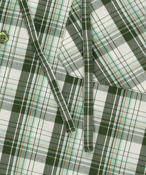 BROWNBREATH（ブラウンブレス）の「CHECK HOOD SHIRTS - GREEN（シャツ/ブラウス・レディース・その他・SMALL/MEDIUM/LARGE/X-LARGE）」の4枚目の写真
