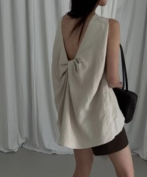 meJane | バックシャンデザイン ノースリーブトップス(タンクトップ)