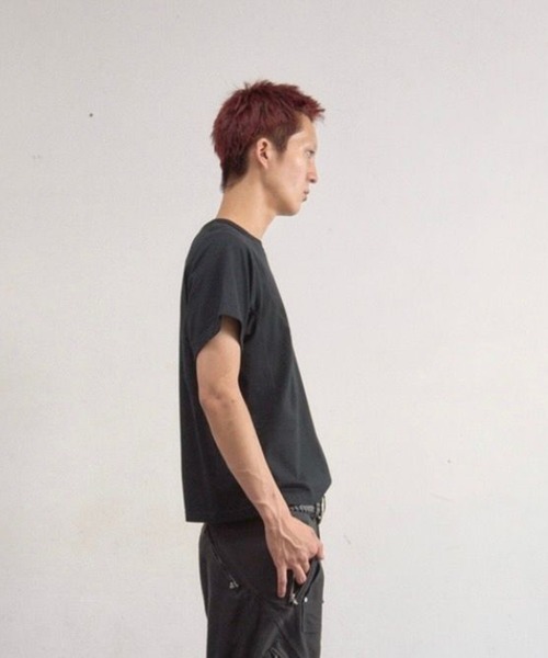 NVRFRGT（ネヴァーフォーゲット）の「Panelled Half Sleeve T-Shirt（Tシャツ/カットソー・メンズ・ブラック/ダークグレー/ホワイト・1/2/3）」の5枚目の写真