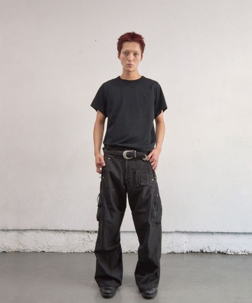 NVRFRGT（ネヴァーフォーゲット）の「Panelled Half Sleeve T-Shirt（Tシャツ/カットソー・メンズ・ブラック/ダークグレー/ホワイト・1/2/3）」の10枚目の写真