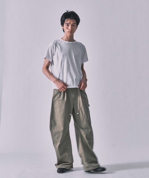 NVRFRGT(ネヴァーフォーゲット)の「Panelled Half Sleeve T-Shirt(Tシャツ/カットソー・メンズ・ブラック/ダークグレー/ホワイト・1/2/3)」の16枚目の写真