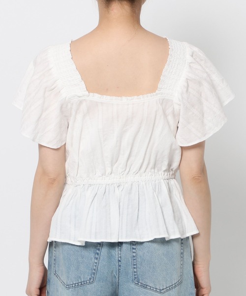 LOWRYS FARM（ローリーズファーム）の「２ＷＡＹレースフリルブラウス 668391（シャツ/ブラウス・レディース・ホワイト/ブラック/ベージュ・FREE）」の14枚目の写真