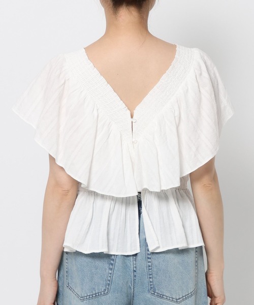 LOWRYS FARM（ローリーズファーム）の「２ＷＡＹレースフリルブラウス 668391（シャツ/ブラウス・レディース・ホワイト/ブラック/ベージュ・FREE）」の16枚目の写真