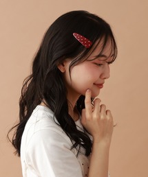 ドット柄ヘアクリップ[tiny tiny(ティニーティニー)]