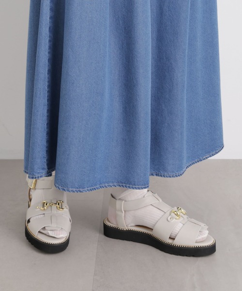 NANO universe（ナノユニバース）の「ビットグルカサンダル（サンダル・レディース・グレー系その他4/ブラック・36/38/37）」の2枚目の写真