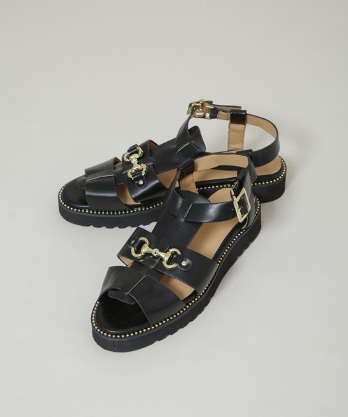 NANO universe（ナノユニバース）の「ビットグルカサンダル（サンダル・レディース・グレー系その他4/ブラック・36/38/37）」の5枚目の写真