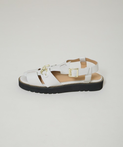 NANO universe（ナノユニバース）の「ビットグルカサンダル（サンダル・レディース・グレー系その他4/ブラック・36/38/37）」の4枚目の写真