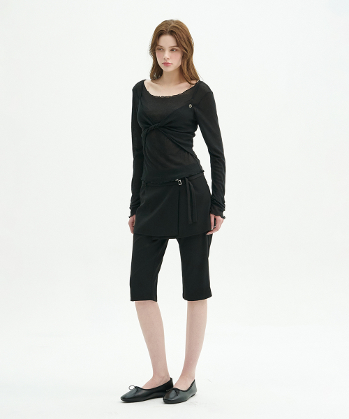 MICANE（ミケーネ）の「アガサツイストビスチェTセットアップ（Tシャツ/カットソー・レディース・ライトカーキ/ブラック・LARGE/SMALL/MEDIUM/X-LARGE）」の10枚目の写真