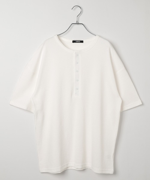 LAND MUSEUM（ランドミュージアム）の「LAND MUSEUM／リラックスヘンリー半袖T（Tシャツ/カットソー・メンズ・ホワイト/ライトグレー・LARGE/MEDIUM）」の15枚目の写真