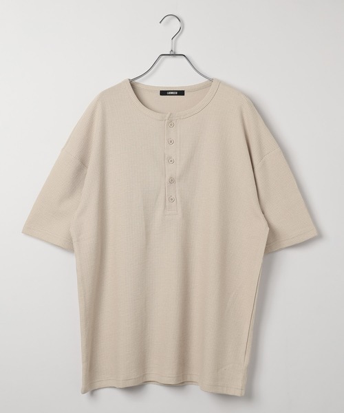 LAND MUSEUM（ランドミュージアム）の「LAND MUSEUM／リラックスヘンリー半袖T（Tシャツ/カットソー・メンズ・ホワイト/ライトグレー・LARGE/MEDIUM）」の22枚目の写真