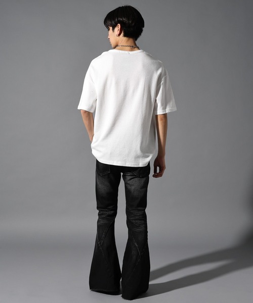 LAND MUSEUM（ランドミュージアム）の「LAND MUSEUM／リラックスヘンリー半袖T（Tシャツ/カットソー・メンズ・ホワイト/ライトグレー・LARGE/MEDIUM）」の5枚目の写真