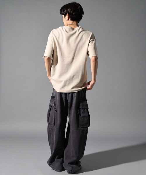 LAND MUSEUM（ランドミュージアム）の「LAND MUSEUM／リラックスヘンリー半袖T（Tシャツ/カットソー・メンズ・ホワイト/ライトグレー・LARGE/MEDIUM）」の11枚目の写真