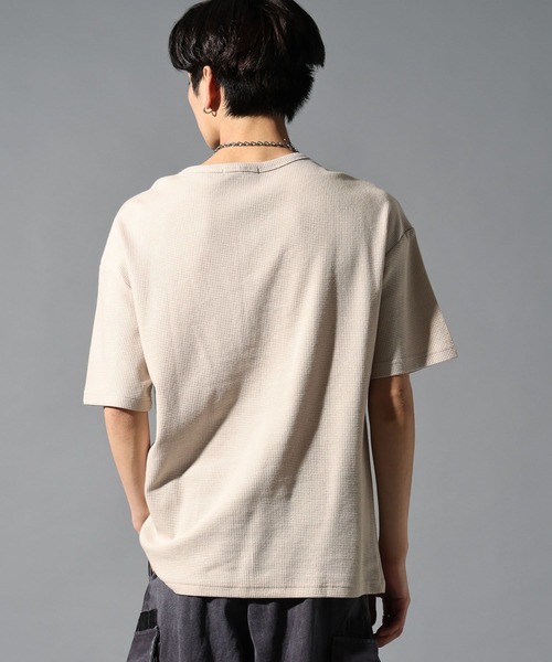 LAND MUSEUM（ランドミュージアム）の「LAND MUSEUM／リラックスヘンリー半袖T（Tシャツ/カットソー・メンズ・ホワイト/ライトグレー・LARGE/MEDIUM）」の14枚目の写真