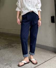 【美脚効果抜群】さらひやジップレステーパードパンツ