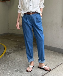 【美脚効果抜群】さらひやジップレステーパードパンツ