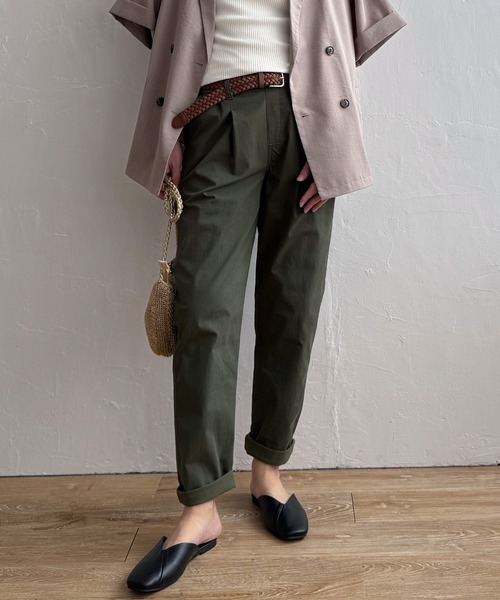 LBC(エルビーシー)の「【美脚効果抜群】さらひやジップレステーパードパンツ(その他パンツ・レディース・ネイビー/ライトブルー/ホワイト/ブラック/カーキ・M/S/L)」の13枚目の写真