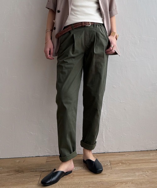 LBC(エルビーシー)の「【美脚効果抜群】さらひやジップレステーパードパンツ(その他パンツ・レディース・ネイビー/ライトブルー/ホワイト/ブラック/カーキ・M/S/L)」の11枚目の写真
