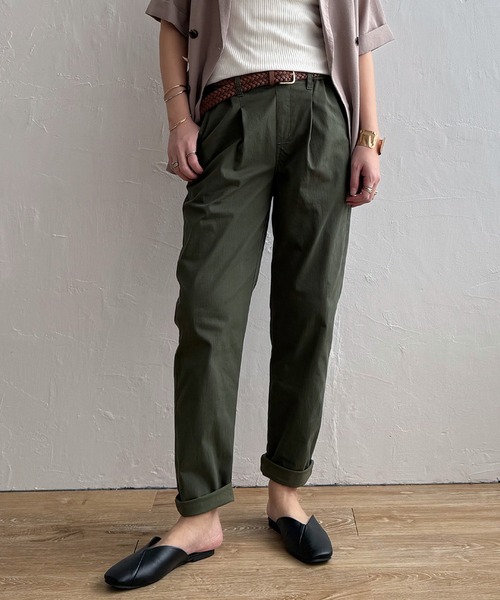 LBC(エルビーシー)の「【美脚効果抜群】さらひやジップレステーパードパンツ(その他パンツ・レディース・ネイビー/ライトブルー/ホワイト/ブラック/カーキ・M/S/L)」の10枚目の写真