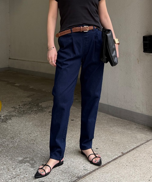 LBC(エルビーシー)の「【美脚効果抜群】さらひやジップレステーパードパンツ(その他パンツ・レディース・ネイビー/ライトブルー/ホワイト/ブラック/カーキ・M/S/L)」の14枚目の写真