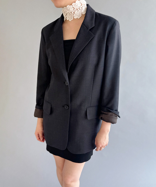 EDIT. FOR LULU(エディットフォールル)の「ウーステッドジャケット(その他アウター・レディース・チャコールグレー・FREE)」の18枚目の写真