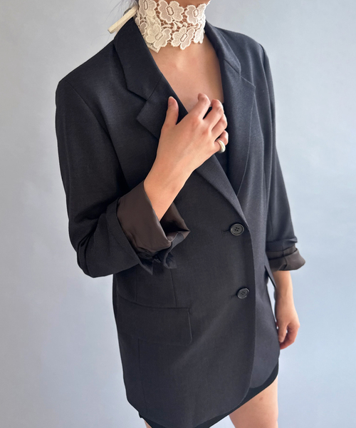 EDIT. FOR LULU(エディットフォールル)の「ウーステッドジャケット(その他アウター・レディース・チャコールグレー・FREE)」の17枚目の写真