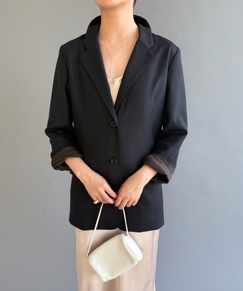 EDIT. FOR LULU(エディットフォールル)の「ウーステッドジャケット(その他アウター・レディース・チャコールグレー・FREE)」の14枚目の写真