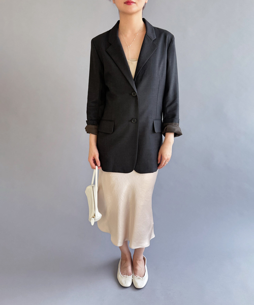 EDIT. FOR LULU(エディットフォールル)の「ウーステッドジャケット(その他アウター・レディース・チャコールグレー・FREE)」の13枚目の写真