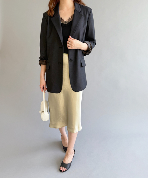 EDIT. FOR LULU(エディットフォールル)の「ウーステッドジャケット(その他アウター・レディース・チャコールグレー・FREE)」の12枚目の写真