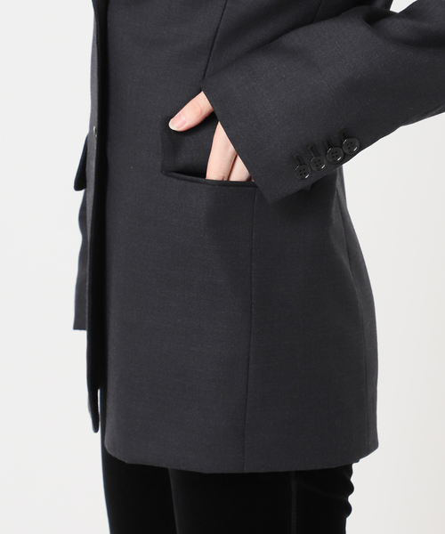 EDIT. FOR LULU(エディットフォールル)の「ウーステッドジャケット(その他アウター・レディース・チャコールグレー・FREE)」の6枚目の写真