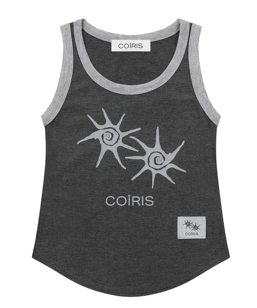 Ada.(エイダ)の「◇COIRIS◇ブランド直輸入正規品/ラフィオン クロップド ノースリーブ Tシャツ RAPHION CROP SLEEVELESS(タンクトップ・レディース・グレー/ブラック・FREE)」の8枚目の写真