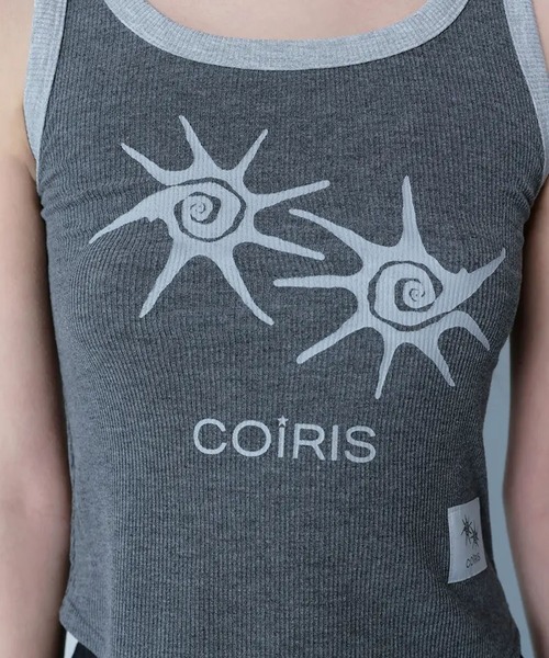 Ada.(エイダ)の「◇COIRIS◇ブランド直輸入正規品/ラフィオン クロップド ノースリーブ Tシャツ RAPHION CROP SLEEVELESS(タンクトップ・レディース・グレー/ブラック・FREE)」の5枚目の写真
